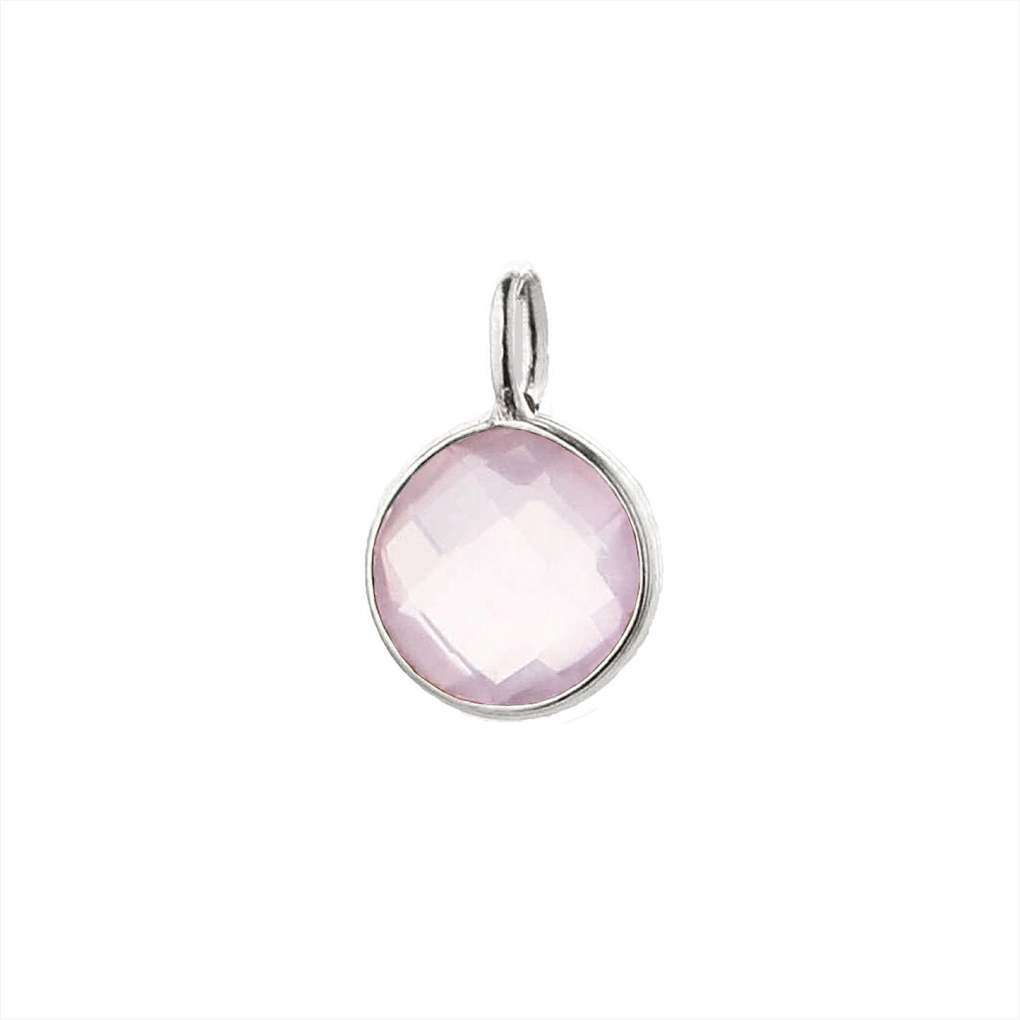 Rose quartz crystal power stone pendant in sterling silver. For love, emotional healing, and gentle energy. Ideal for meditation, chakra balancing & reiki.