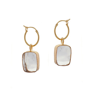 
                  
                    Load image into Gallery viewer, Clear Quartz Elemental Crystal Earrings
                  
                