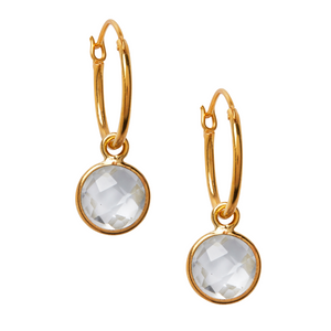 
                  
                    Load image into Gallery viewer, Clear Quartz Power Stone Earrings
                  
                