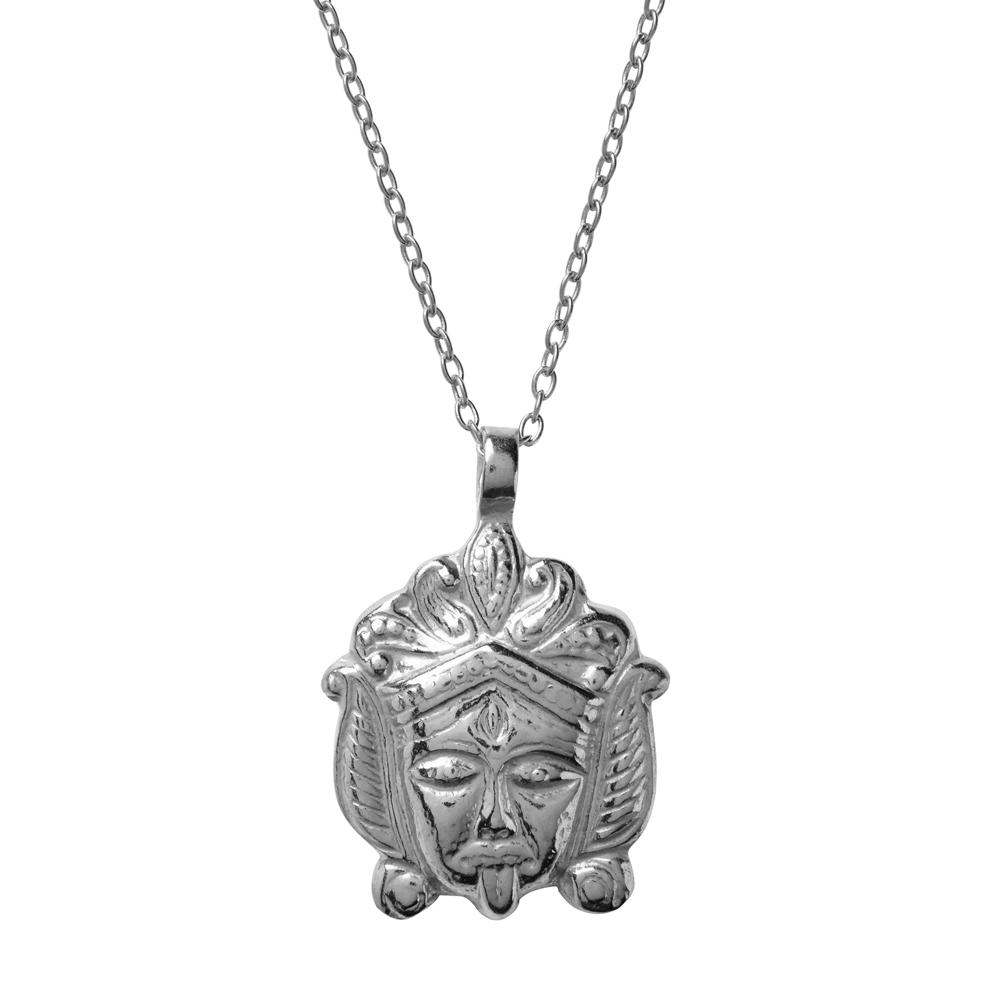 A sterling silver charm of Kali, the Goddess of Power.