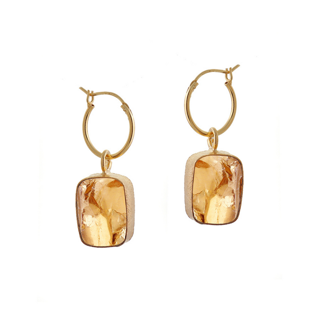 Citrine Elemental Crystal Earrings