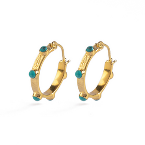 
                  
                    Load image into Gallery viewer, Throat Chakra Earrings - Turquoise
                  
                