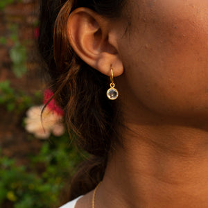 
                  
                    Load image into Gallery viewer, Clear Quartz Power Stone Earrings
                  
                