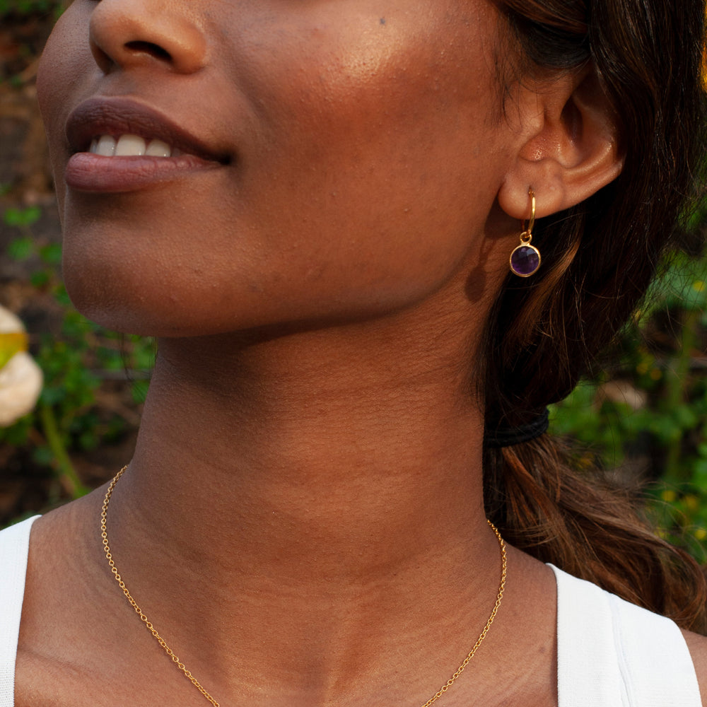 
                  
                    Load image into Gallery viewer, Amethyst Power Stone Earrings
                  
                
