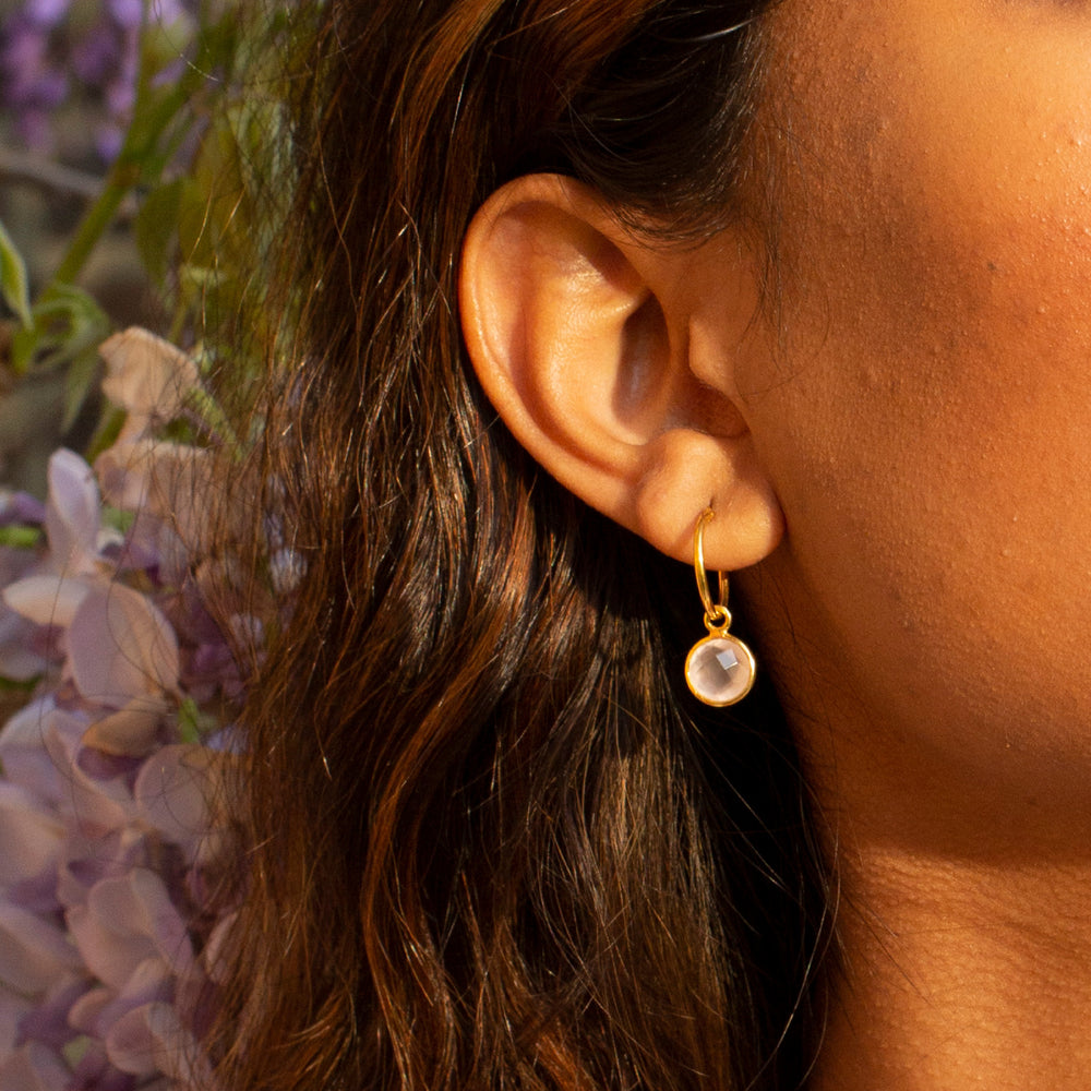 
                  
                    Load image into Gallery viewer, Rose Quartz Power Stone Earrings
                  
                