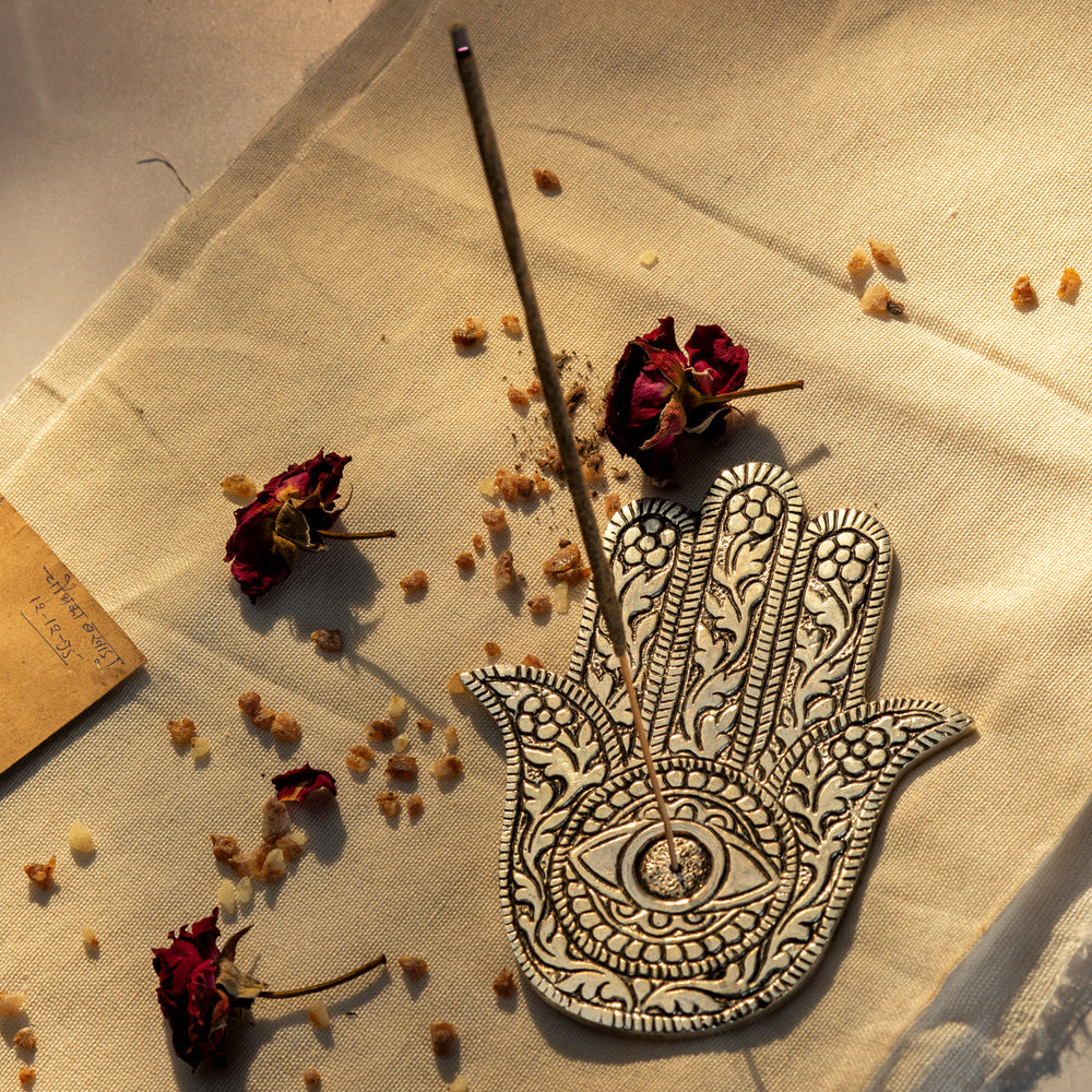 
                  
                    Load image into Gallery viewer, Hamsa Hand Incense Holder
                  
                