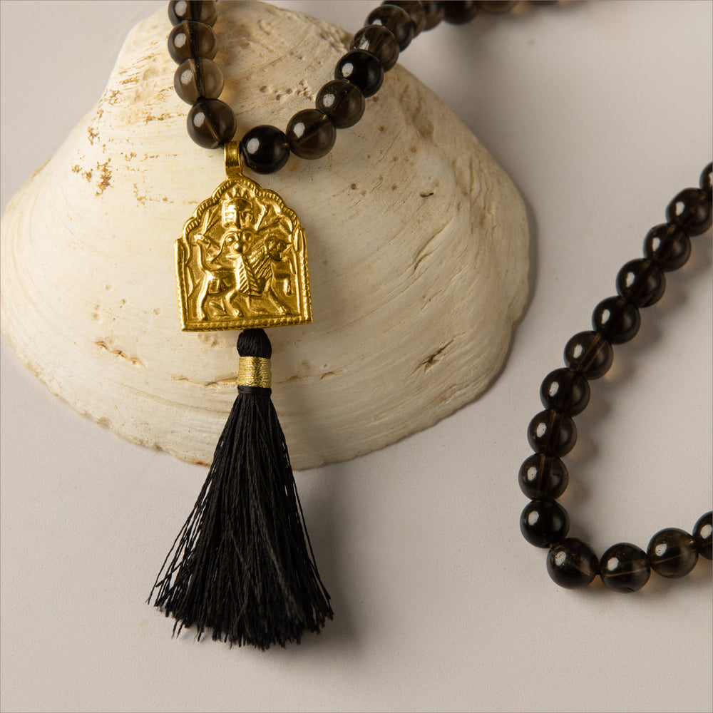 
                  
                    Load image into Gallery viewer, Protection &amp;amp; Power Mala ~ Durga ~ Smoky Quartz
                  
                