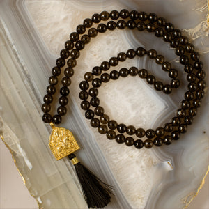 
                  
                    Load image into Gallery viewer, Protection &amp;amp; Power Mala ~ Durga ~ Smoky Quartz
                  
                